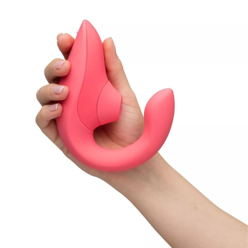 Вакуумный вибратор - Стимулятор точки G и клитора Womanizer Blend Rose вакуум и вибрация, нежно-розовый 3