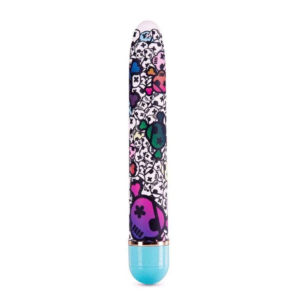 Разное - Вибромассажер ,,Дамский пальчик,, с ярким принтом Blush The Collection Play Naughty голубой 1