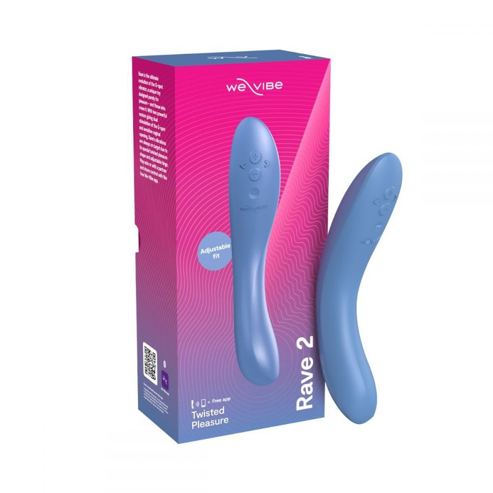 Вибраторы We-Vibe - Вибратор для точки G Rave 2 We-Vibe, силиконовый, синий, 19.3 х 3 см