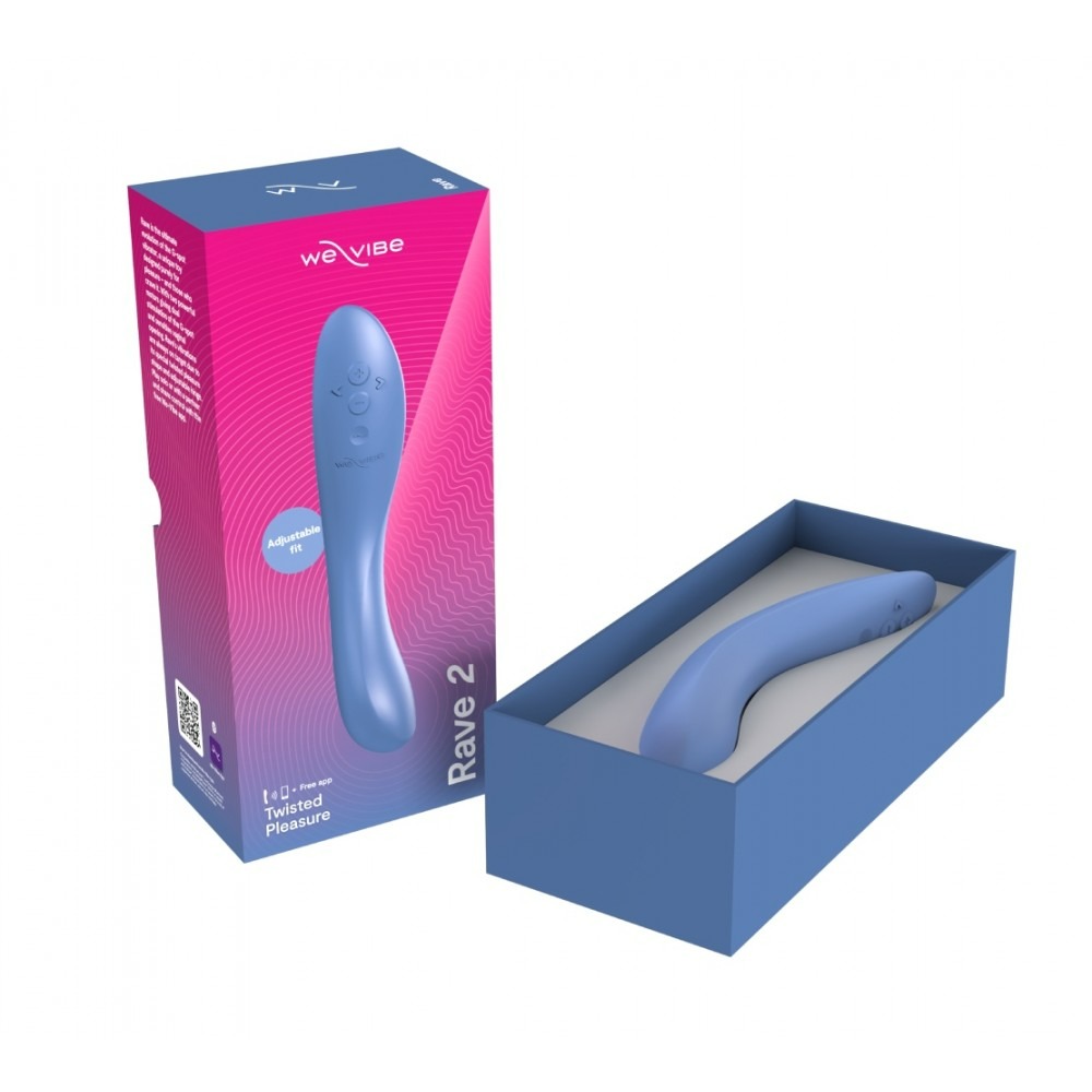 Вибраторы We-Vibe - Вибратор для точки G Rave 2 We-Vibe, силиконовый, синий, 19.3 х 3 см 2