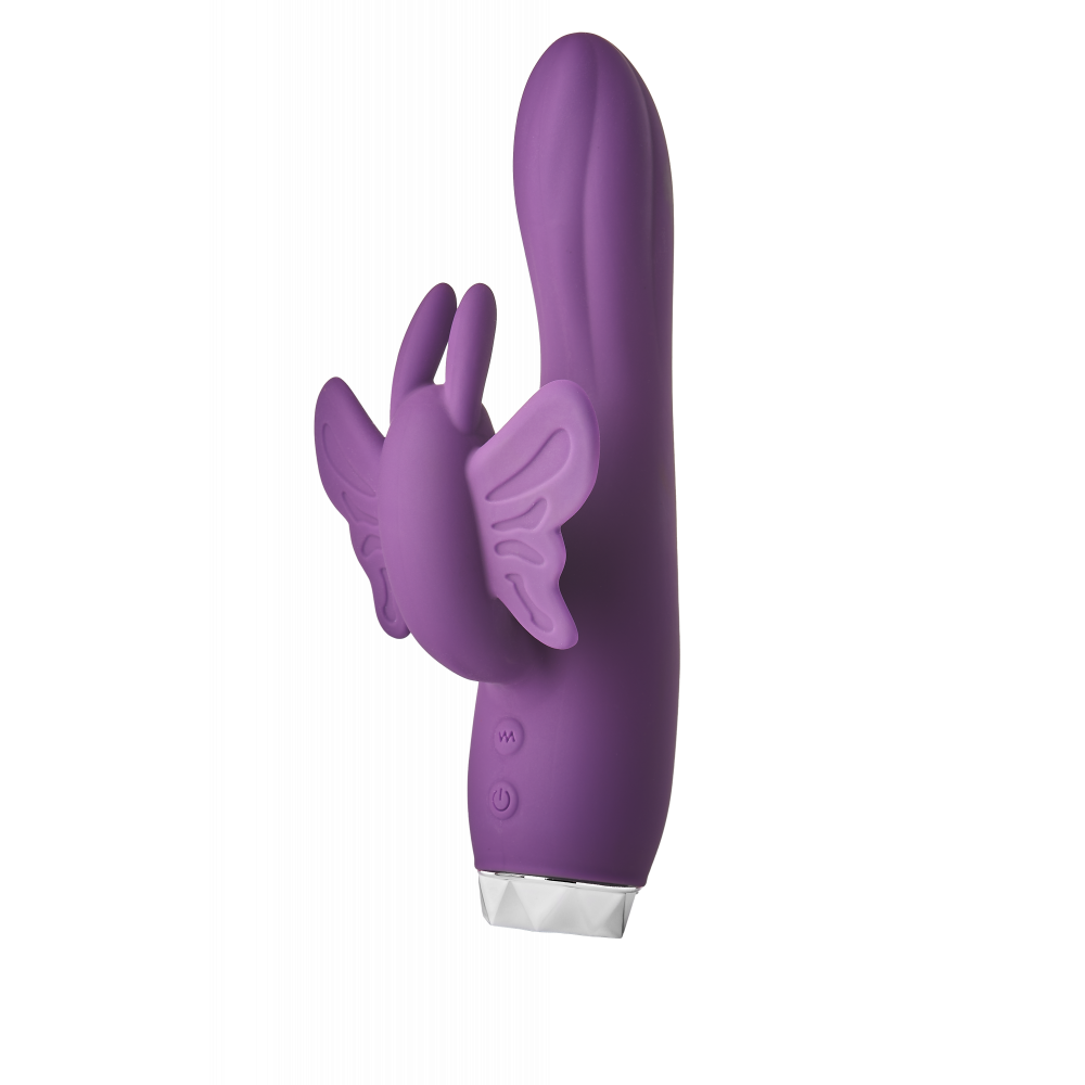 Разное - Вибратор-кролик в виде Бабочки Dream Toys Flirts Butterfly, фиолетовый, 17 х 3 см