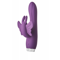 Вибратор-кролик в виде Бабочки Dream Toys Flirts Butterfly, фиолетовый, 17 х 3 см
