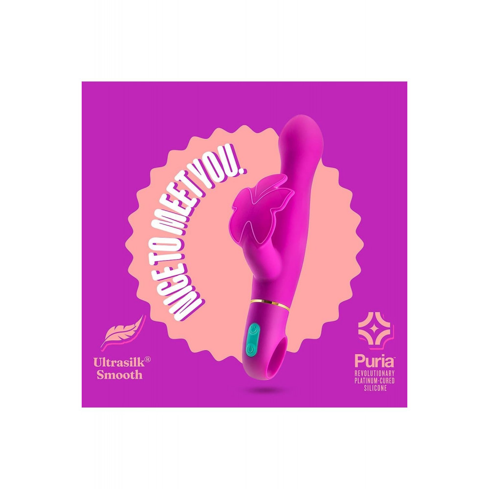 - Вибратор с клиторальным отростком в виде бабочки Blush Aria Naugnty AF розовый 8