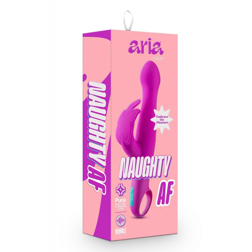 - Вибратор с клиторальным отростком в виде бабочки Blush Aria Naugnty AF розовый 9
