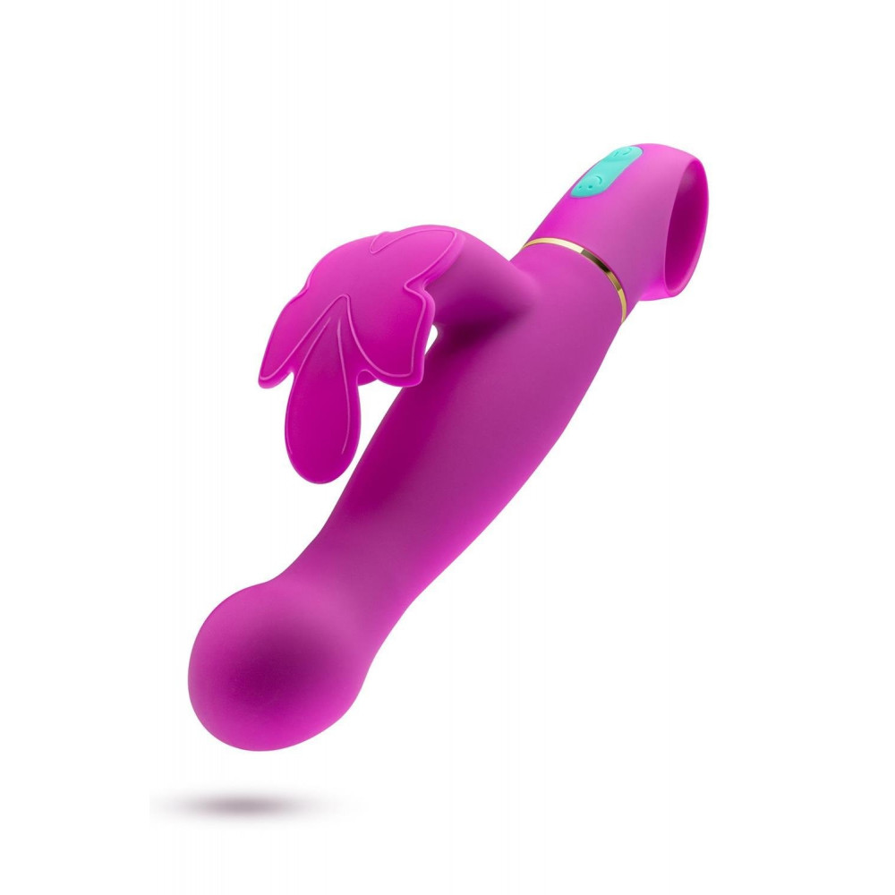 - Вибратор с клиторальным отростком в виде бабочки Blush Aria Naugnty AF розовый 1