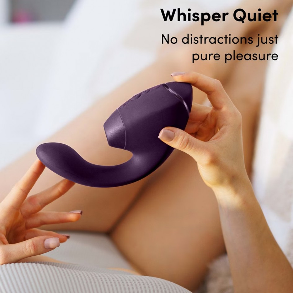 Вакуумний вібратор - Вібратор-стимулятор вакуумний Womanizer Next Duo Dark Purple для точки G, фіолетовий 48