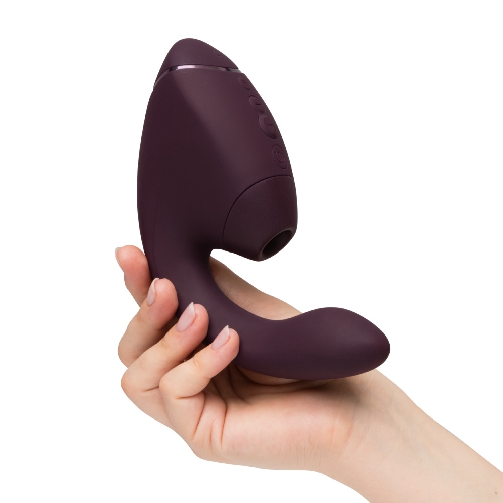 Вакуумний вібратор - Вібратор-стимулятор вакуумний Womanizer Next Duo Dark Purple для точки G, фіолетовий 55