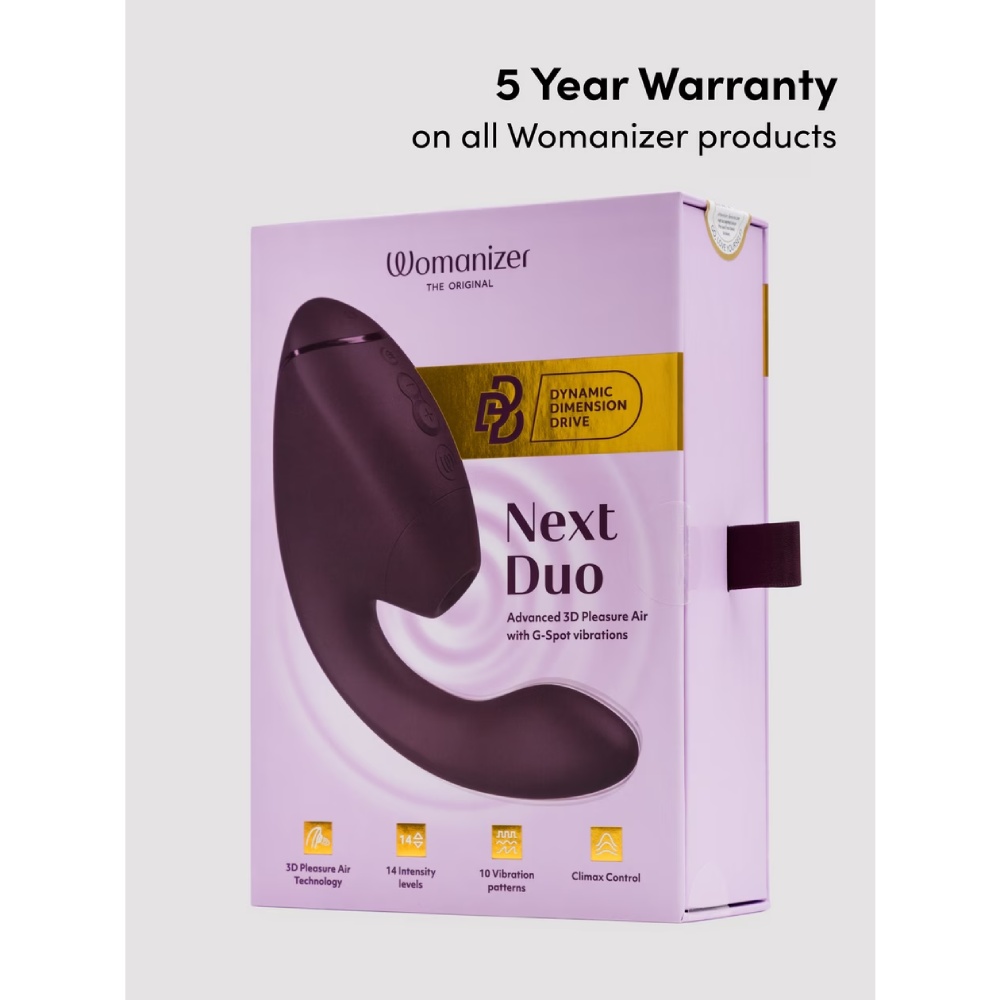 Вакуумний вібратор - Вібратор-стимулятор вакуумний Womanizer Next Duo Dark Purple для точки G, фіолетовий 51