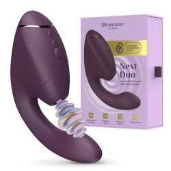Вібратор-стимулятор вакуумний Womanizer Next Duo Dark Purple для точки G, фіолетовий
