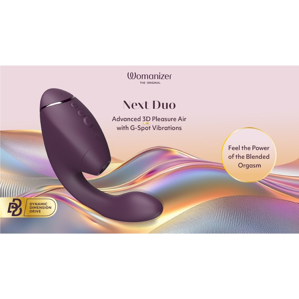 Вакуумний вібратор - Вібратор-стимулятор вакуумний Womanizer Next Duo Dark Purple для точки G, фіолетовий 11