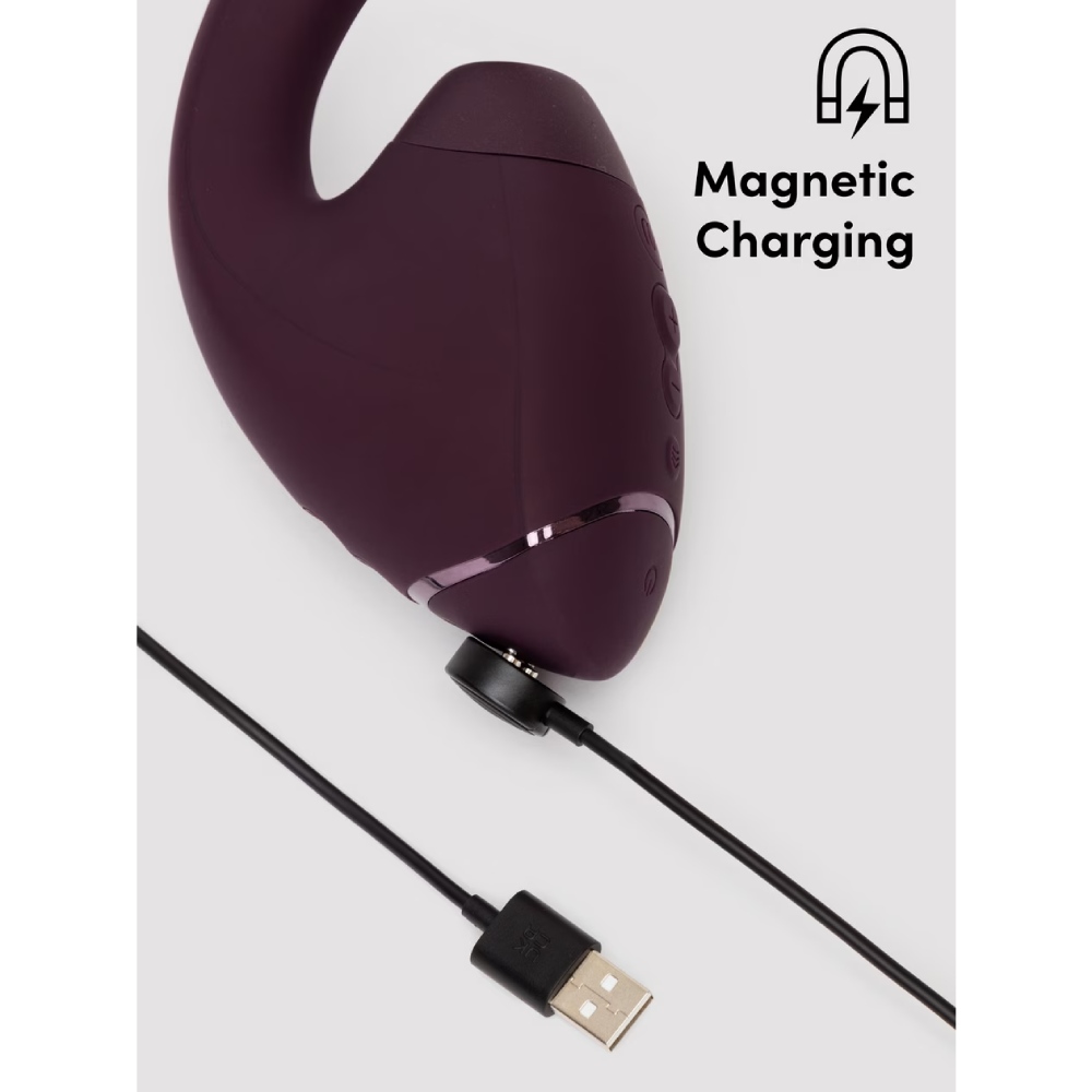 Вакуумний вібратор - Вібратор-стимулятор вакуумний Womanizer Next Duo Dark Purple для точки G, фіолетовий 50