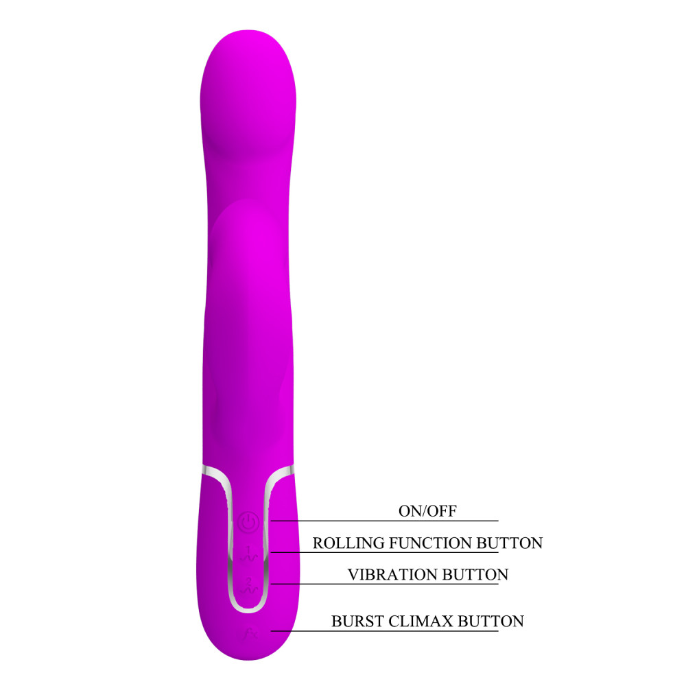 - Вибромассажер с поступательным движением серии Pretty Love - Falin Twinkled Tenderness Purple 7 vibration functions 4 rolling functions, BW-500012 9