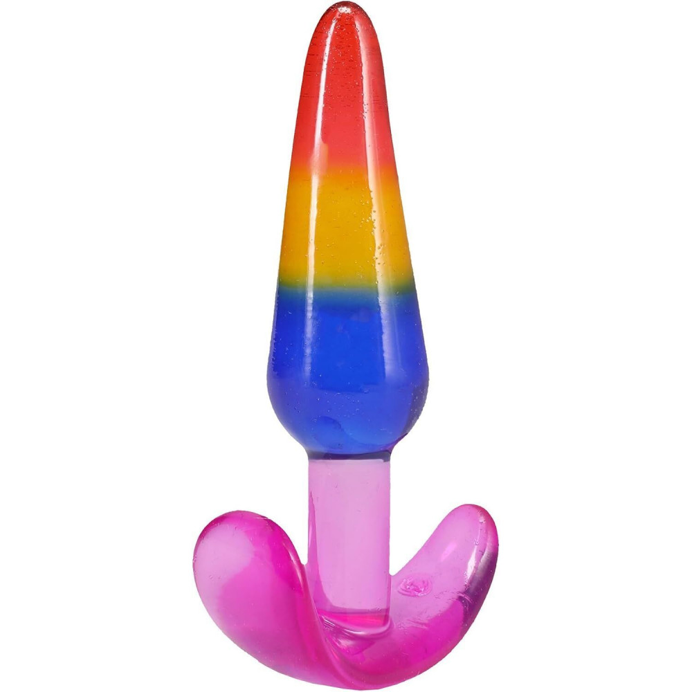 Секс іграшки - Набір анальних пробок Doc Johnson Crystal Jellies - Anal Trainer Set - Rainbow (м'яте паковання!!!) 5