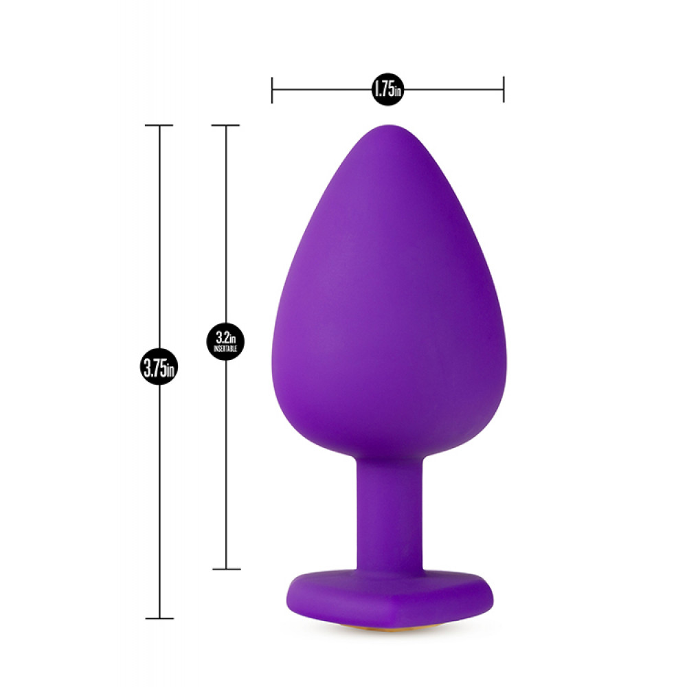 Анальные игрушки без вибрации - Анальная пробка TEMPTASIA BLING PLUG LARGE PURPLE 3
