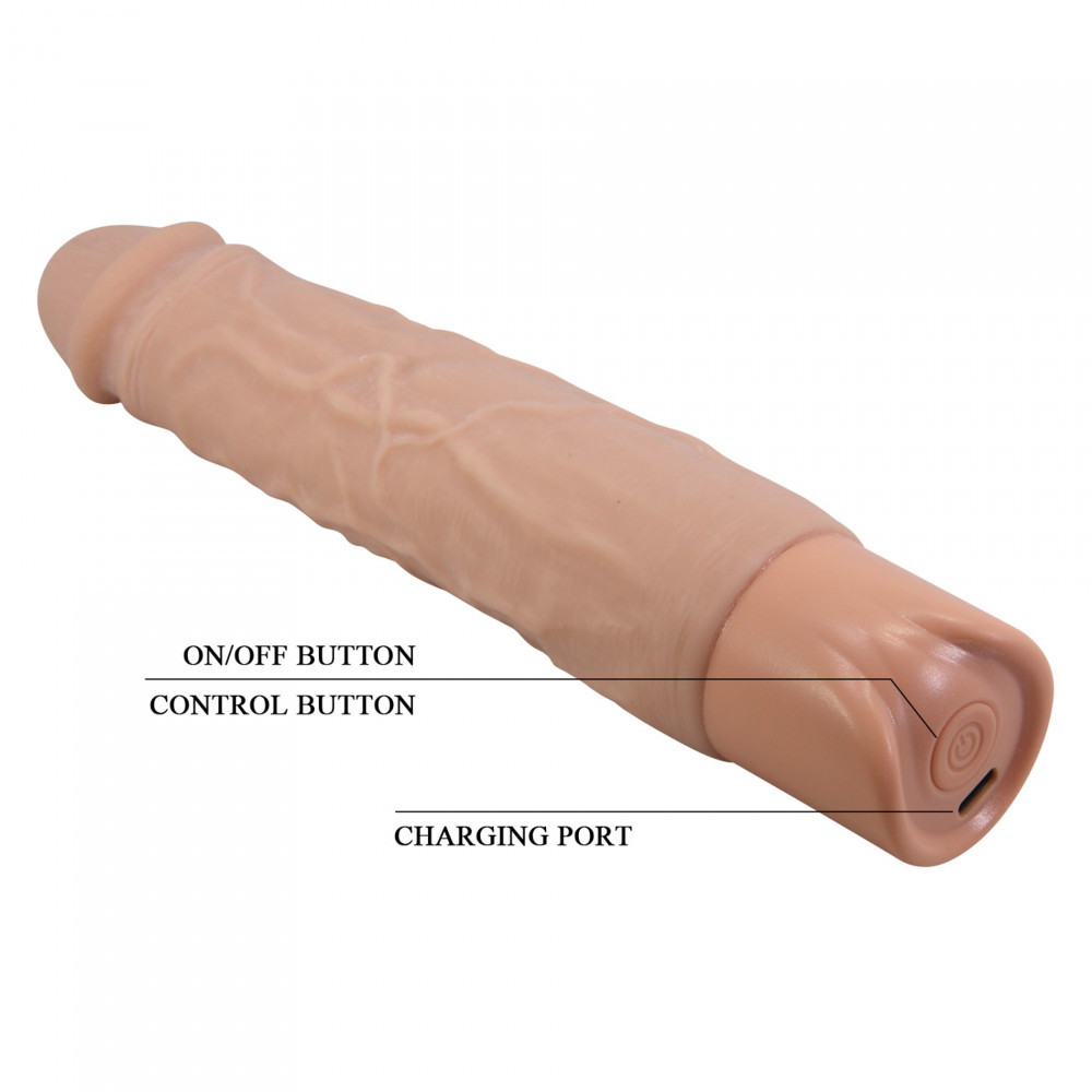  - Реалістичний вібратор, що перезаряджається Pretty Love - Osric Realistic Vibrating Dildo, BW-500081 7