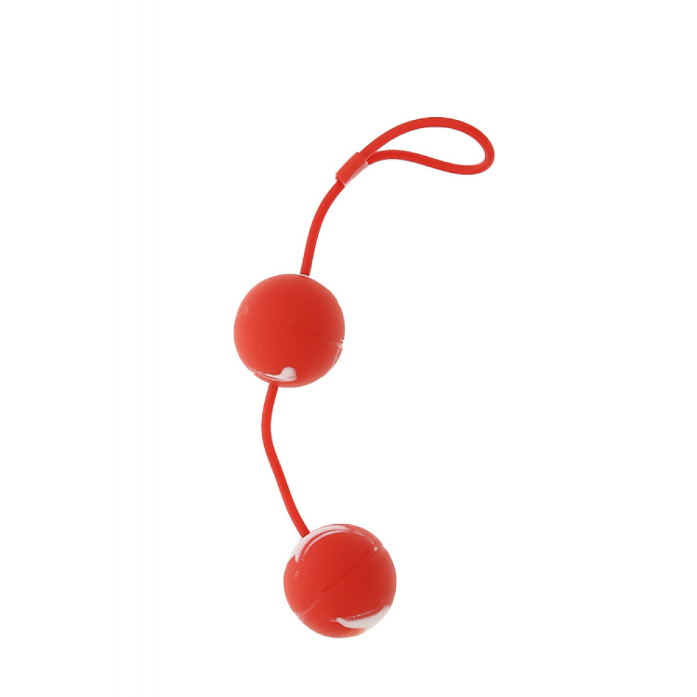 Вагинальные шарики - Шарики вагинальные MARBILIZED DUO BALLS - RED 3