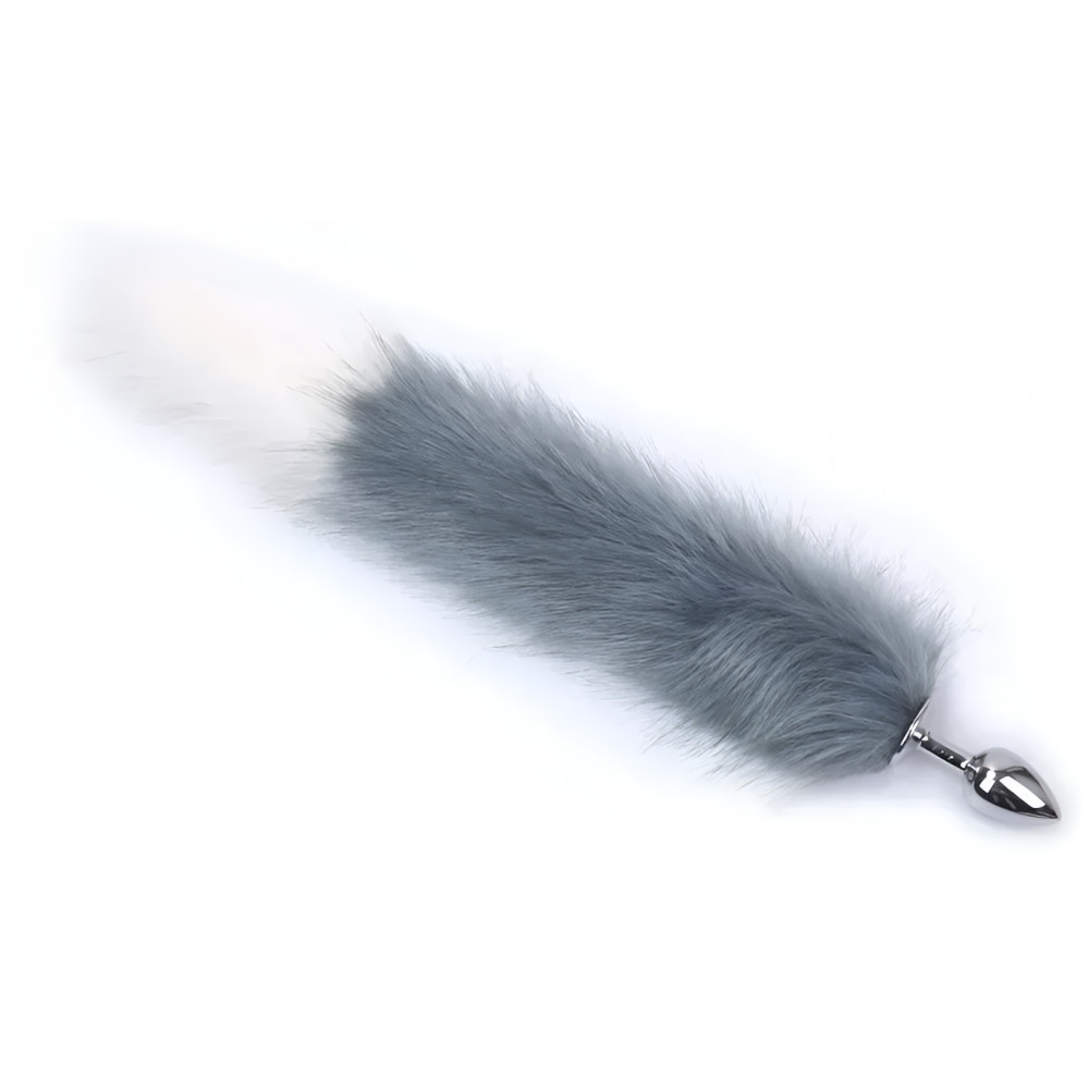 Анальные игрушки без вибрации - Анальная пробка с хвостом SKN-L15 ( размер S )