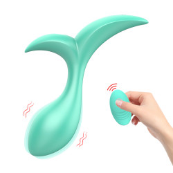 Анальный вибратор Every Night Toys Sally с дистанционным управлением, бирюзовый, 10 режимов вибрации