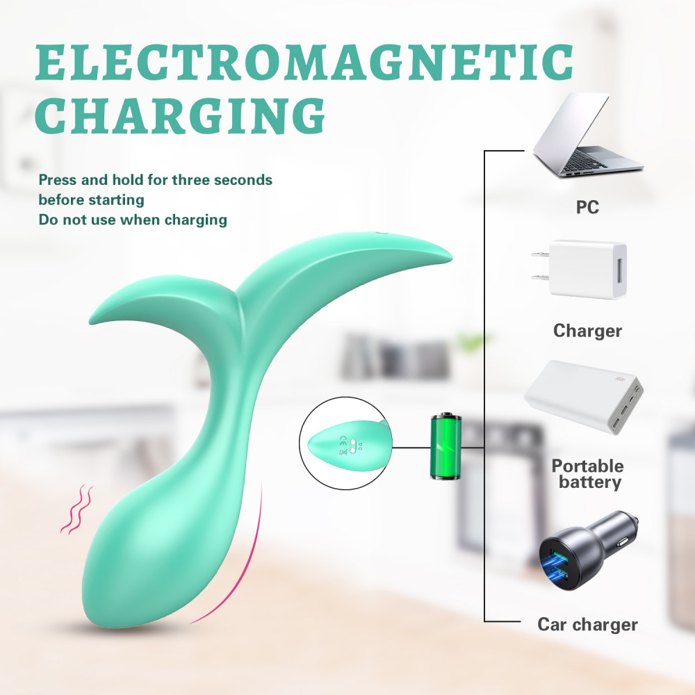 Анальные игрушки с вибрацией - Анальный вибратор Every Night Toys Sally с дистанционным управлением, бирюзовый, 10 режимов вибрации 5