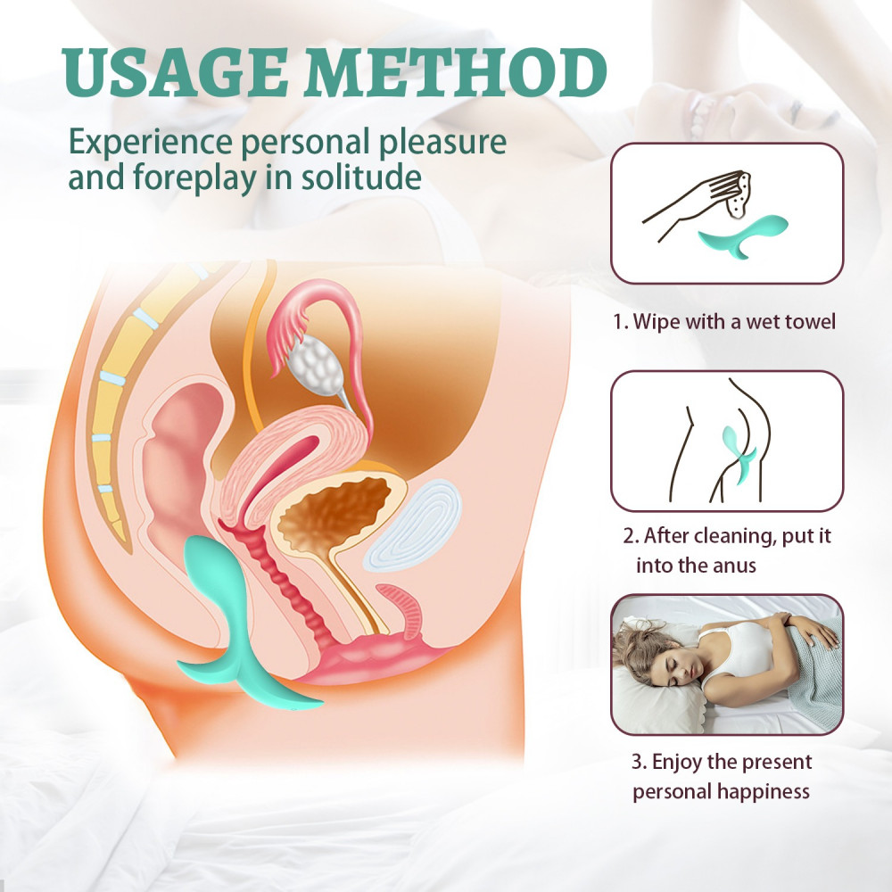 Анальные игрушки с вибрацией - Анальный вибратор Every Night Toys Sally с дистанционным управлением, бирюзовый, 10 режимов вибрации 2