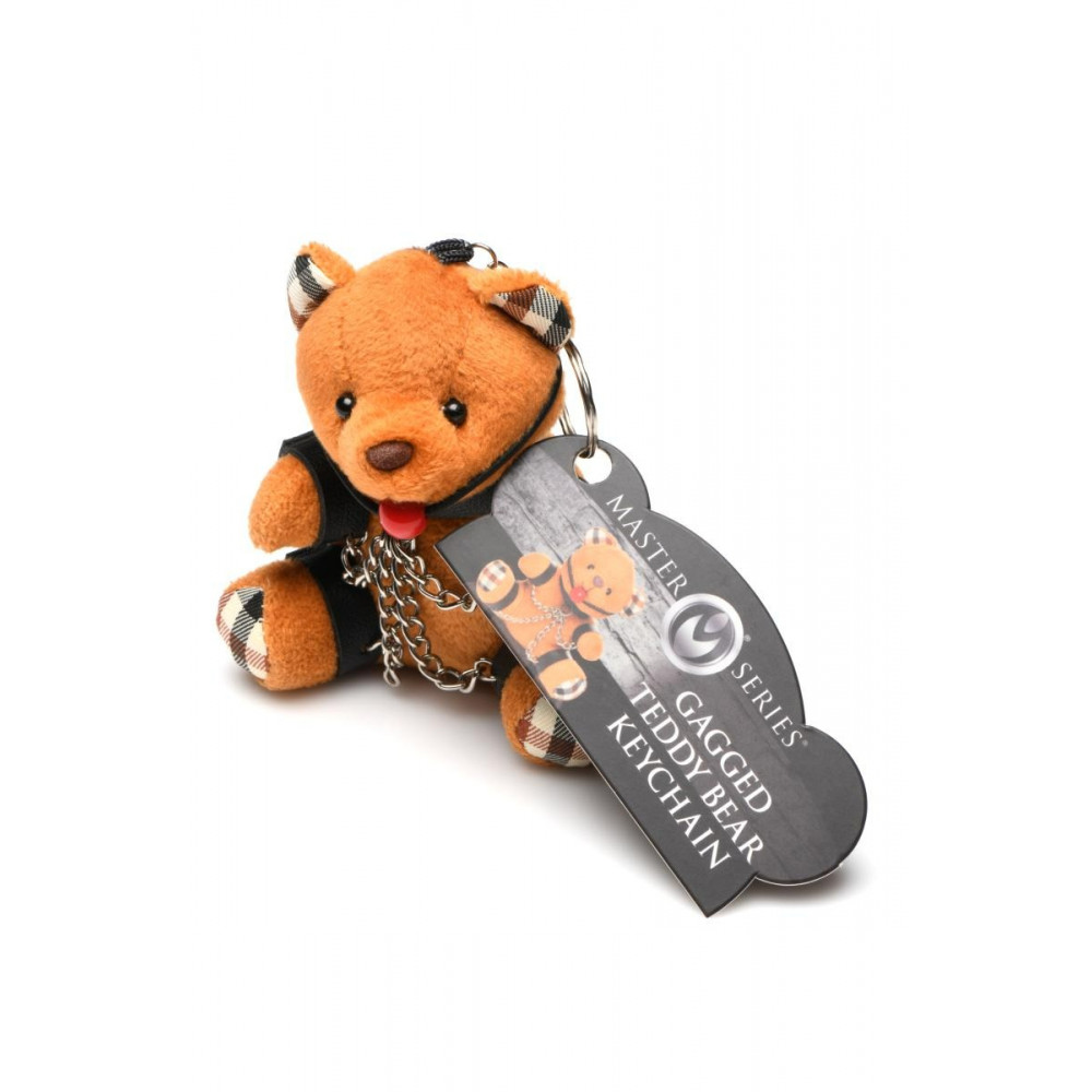 БДСМ игрушки - Брелок плюшевый БДСМ медвежонок с кляпом, 9 см х 9 см 1