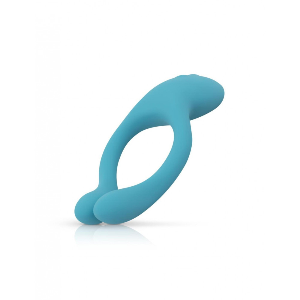 Эрекционные кольца с вибрацией - Эрекционное кольцо на пенис для пар Cala Azul с вибро, голубое 9