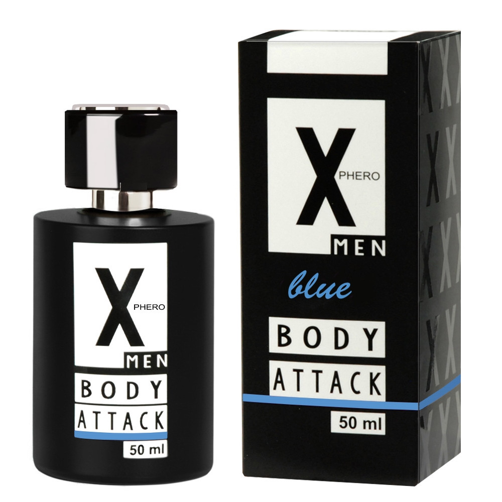  - Духи с феромонами для мужчин X phero Men Blue Body Attack, 50 ml