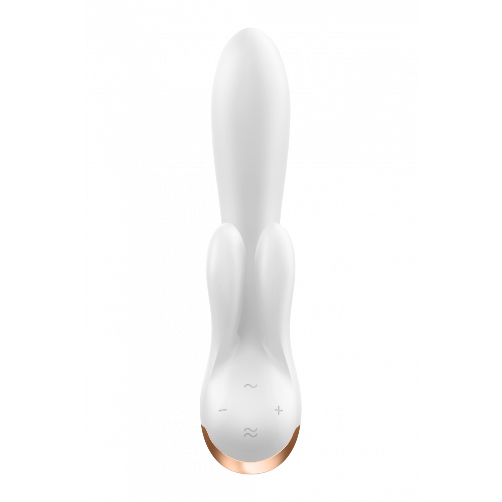 Смарт игрушки - Двойной смарт вибратор SATISFYER DOUBLE FLEX WHITE 4