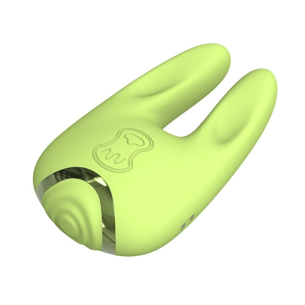 Разное - Двусторонний вибратор для клитора Chisa Kissen Satyr с вибрацией и пульсацией, зеленый 2