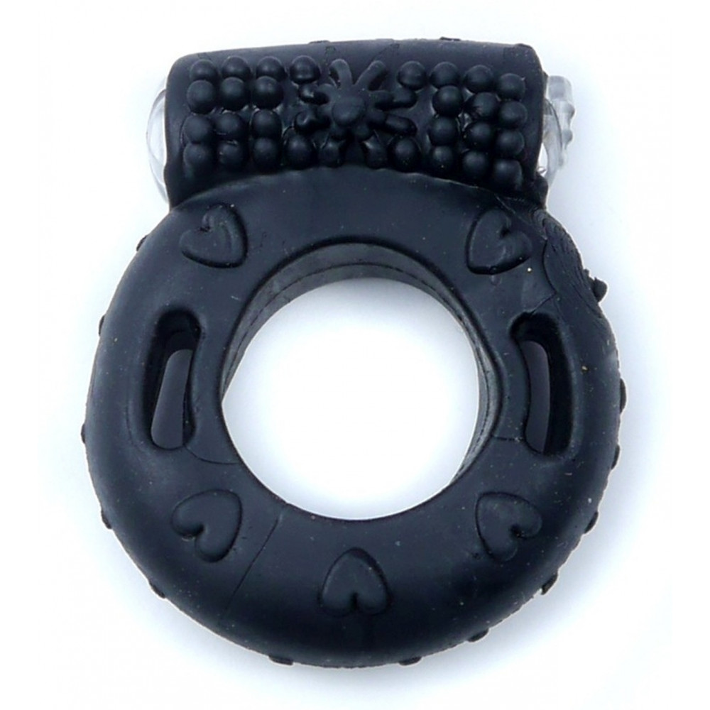 Эрекционные кольца и насадки на член - Эрекционное вибро кольцо BOSS Vibrating Cock Ring Black, BS6700042