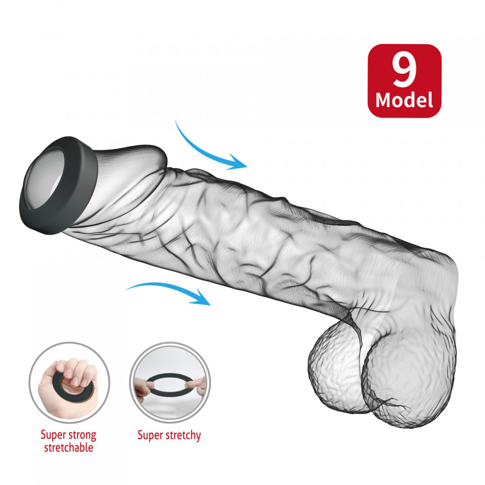 Різне - Ерекційне кільце Crazy Bull №9 - Brodan super soft silicone, BI-210351 1