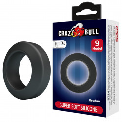 Ерекційне кільце Crazy Bull №9 - Brodan super soft silicone, BI-210351