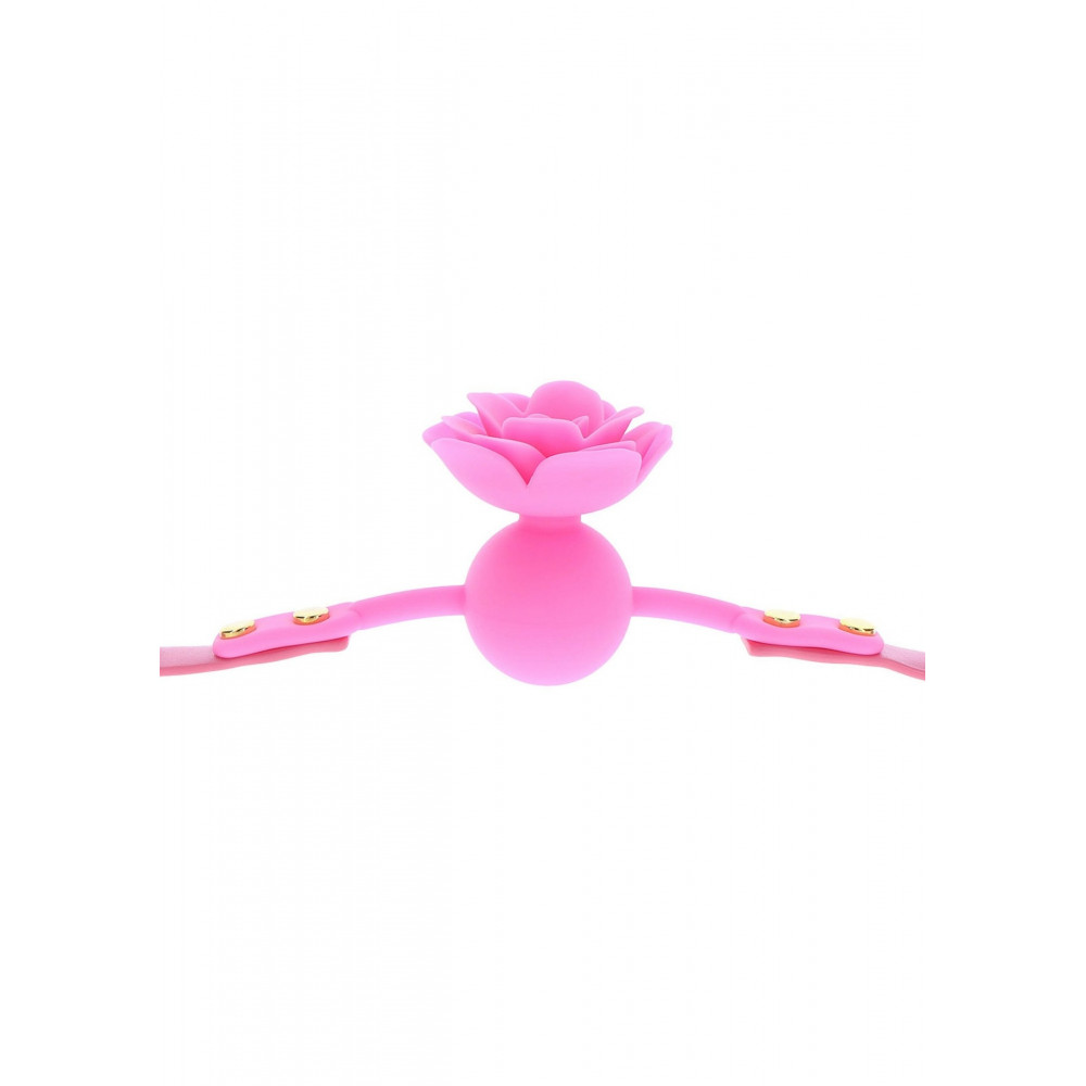 БДСМ игрушки - Кляп силиконовый Розочка Taboom Rose Ball Gag, розовый 4