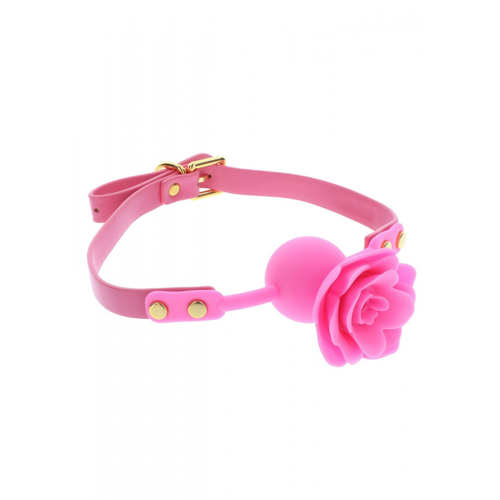 БДСМ игрушки - Кляп силиконовый Розочка Taboom Rose Ball Gag, розовый 2