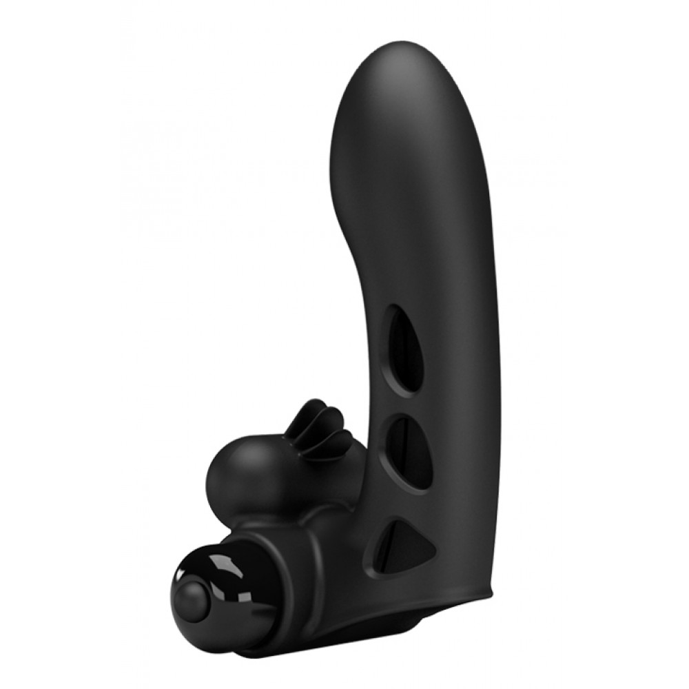  - Кліторальний стимулятор на палець Pretty Love-Orlando Finger Black, BI - 014836 2
