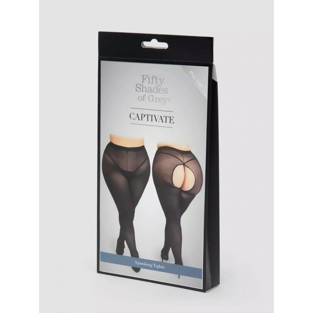 Разное - Колготы с интимным вырезом Fifty Shades of Grey Captivate Spanking Tights, Plus Size (EU 46-52) 2
