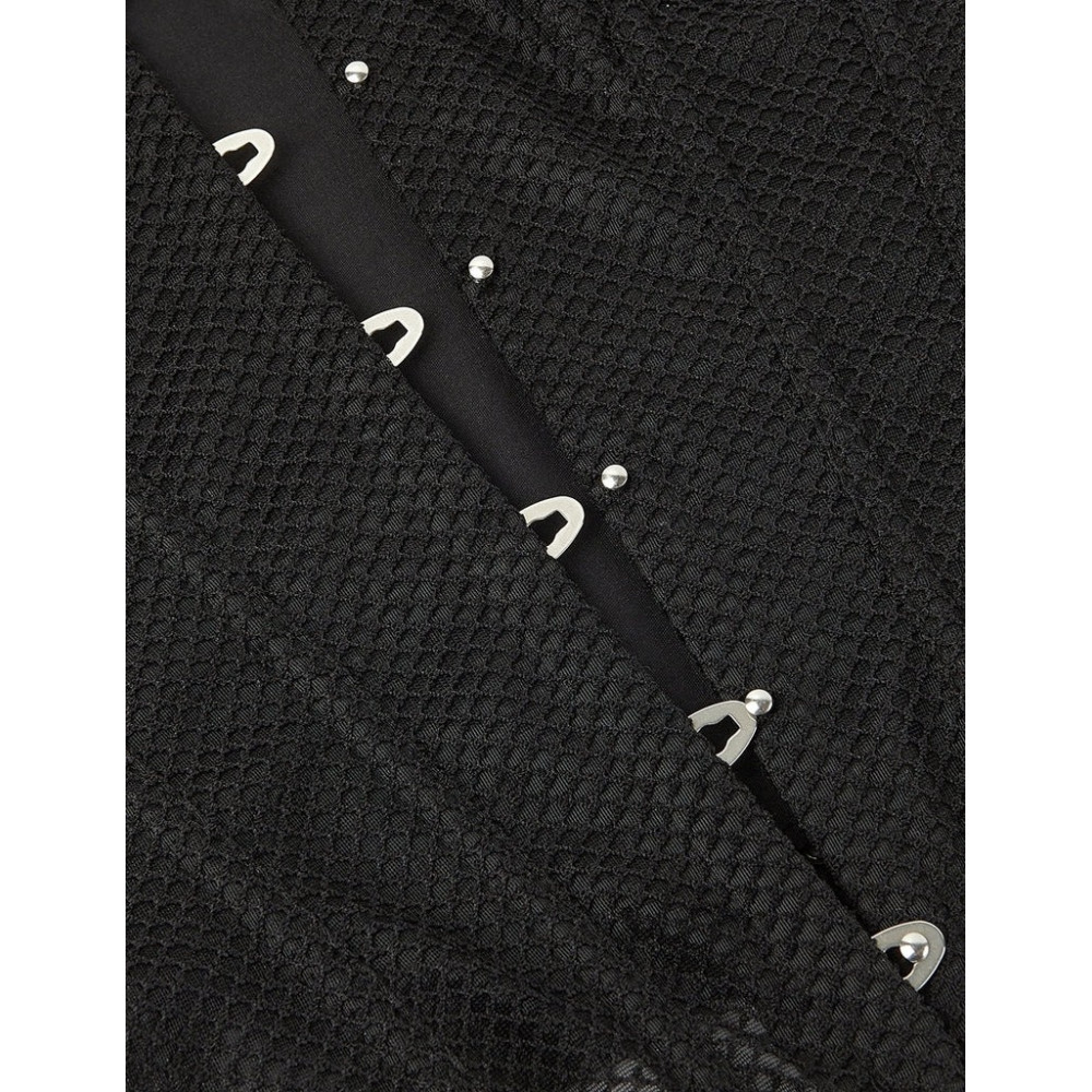 Різне - Корсет із сітки Star Night з гачками та шнурівкою, чорний, S (без коробки) 10