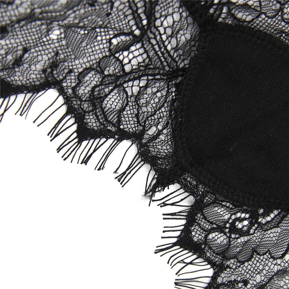 Різне - Мереживні трусики StarNight з вирізом ззаду та атласним бантом, чорні, XS-S 3