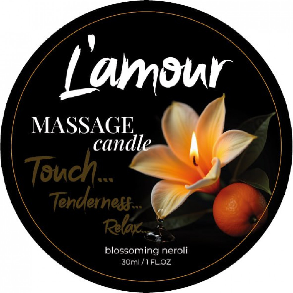 Різне - Масажна свічка L'amour Blossoming Neroli з ароматом апельсина, 30 мл