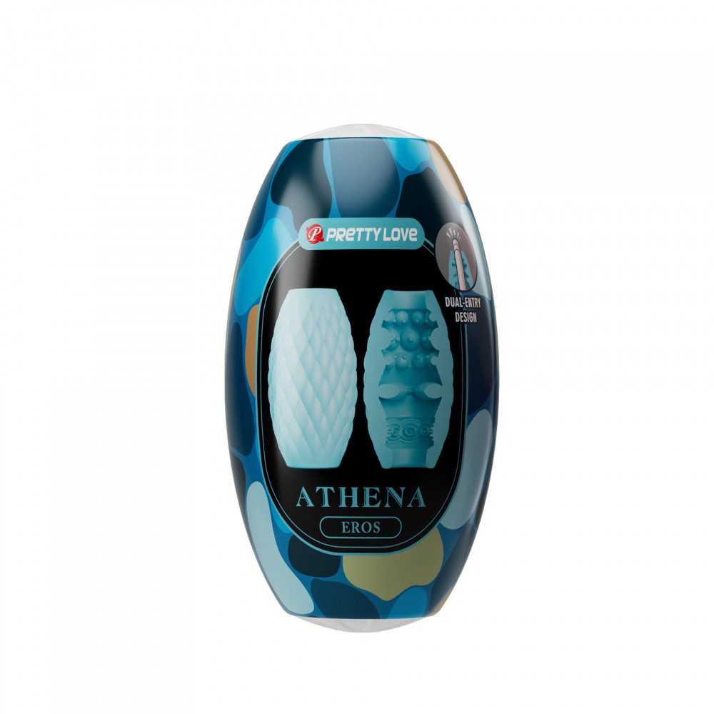 Мастурбаторы без вибрации - Мастурбатор яйцо PRETTY LOVE Athena Eros голубой, 7.6 х 4.2 см 5