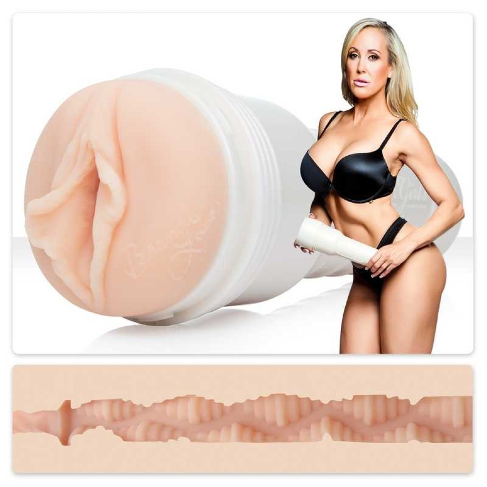 Секс игрушки - Мастурбатор вагина в колбе, киберкожа FleshLight Brandi Love, бежевый