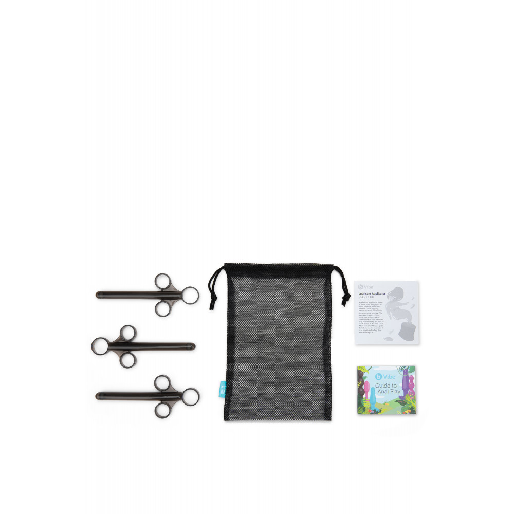  - Набір аплікаторів для змащення B-Vibe, чорні, 3 шт. 1