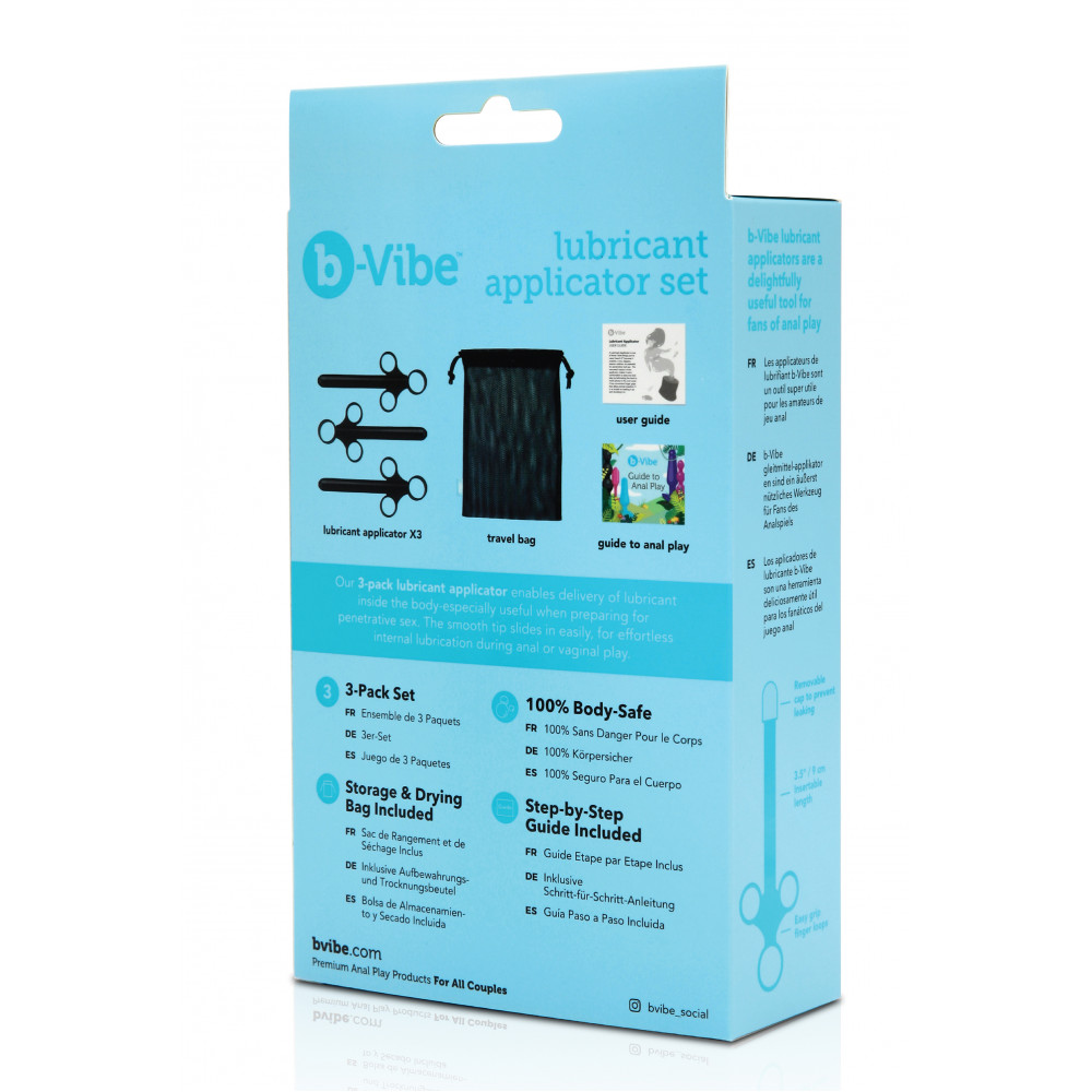  - Набір аплікаторів для змащення B-Vibe, чорні, 3 шт. 6