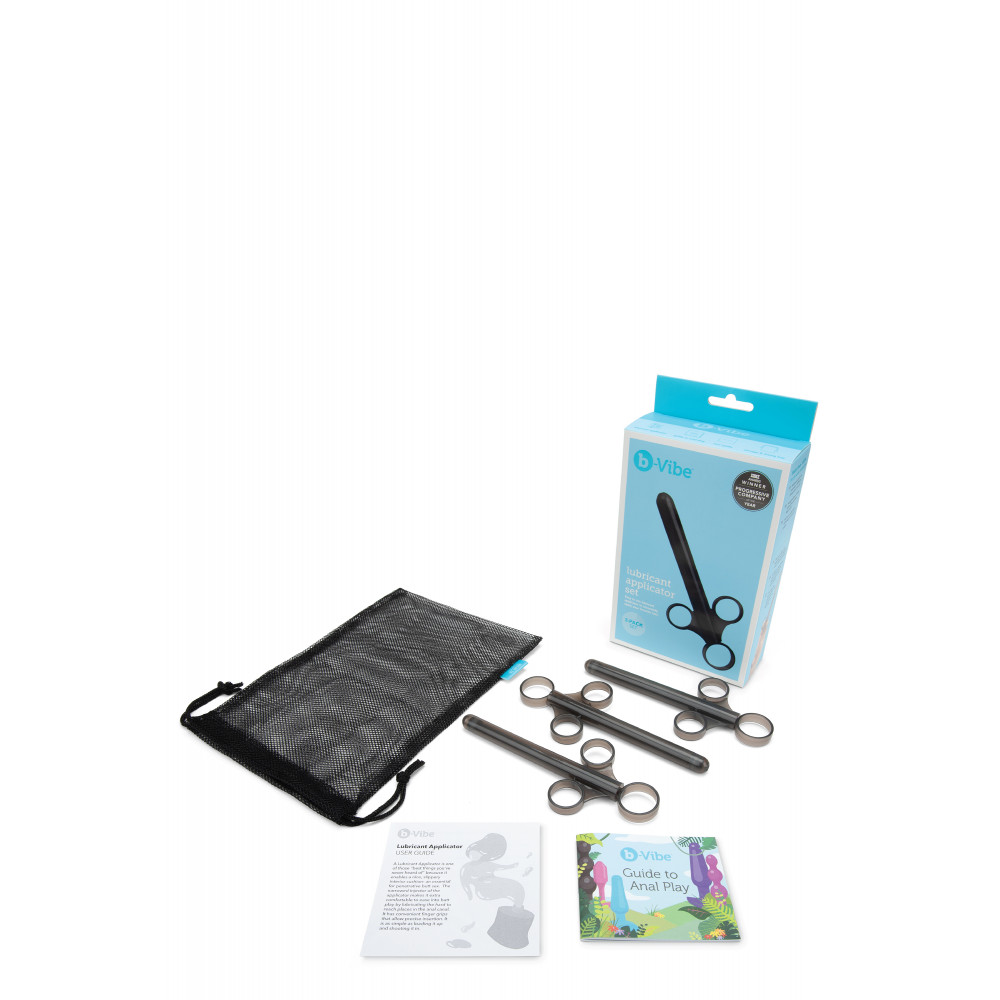  - Набір аплікаторів для змащення B-Vibe, чорні, 3 шт.