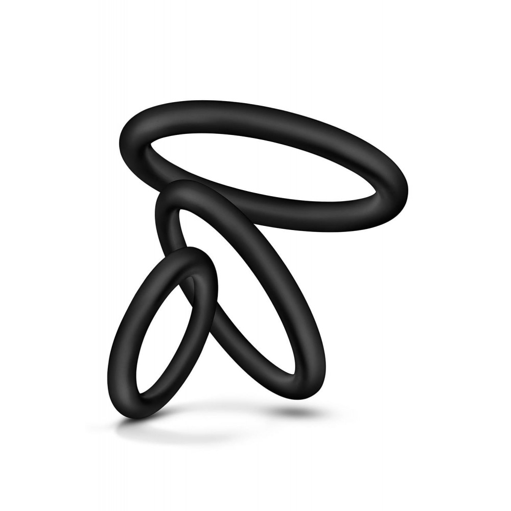 Разное - Набор эрекционных колец Blush Performance VS4 черный 2