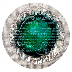 Набор латексных презервативов One Color Sensation с силиконовой смазкой зелёного цвета(цена за 5 шт)