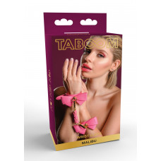 Наручники з бантиками Taboom Malibu Wrist Cuffs із веганської шкіри, рожеві