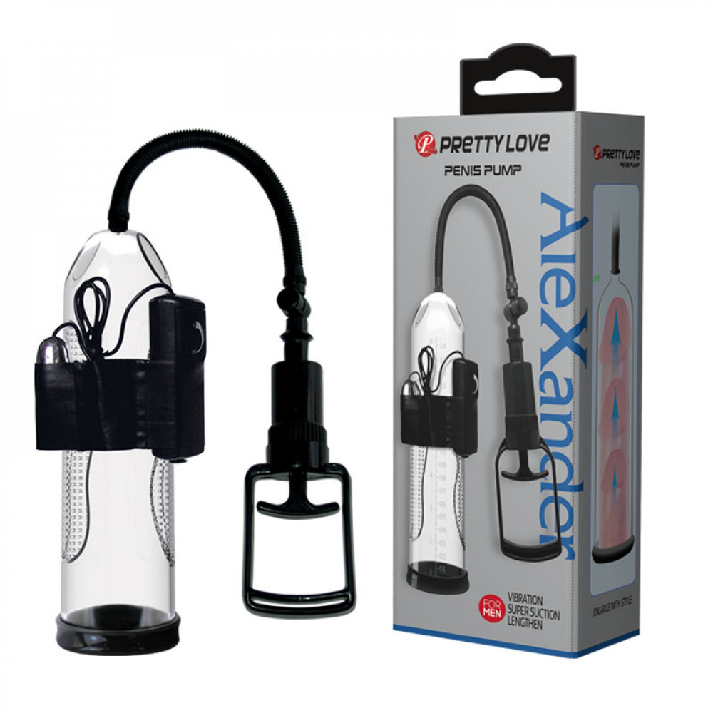Помпы - Помпа для пениса Pretty Love Alexander с вибрацией, 24.5 х 7.3