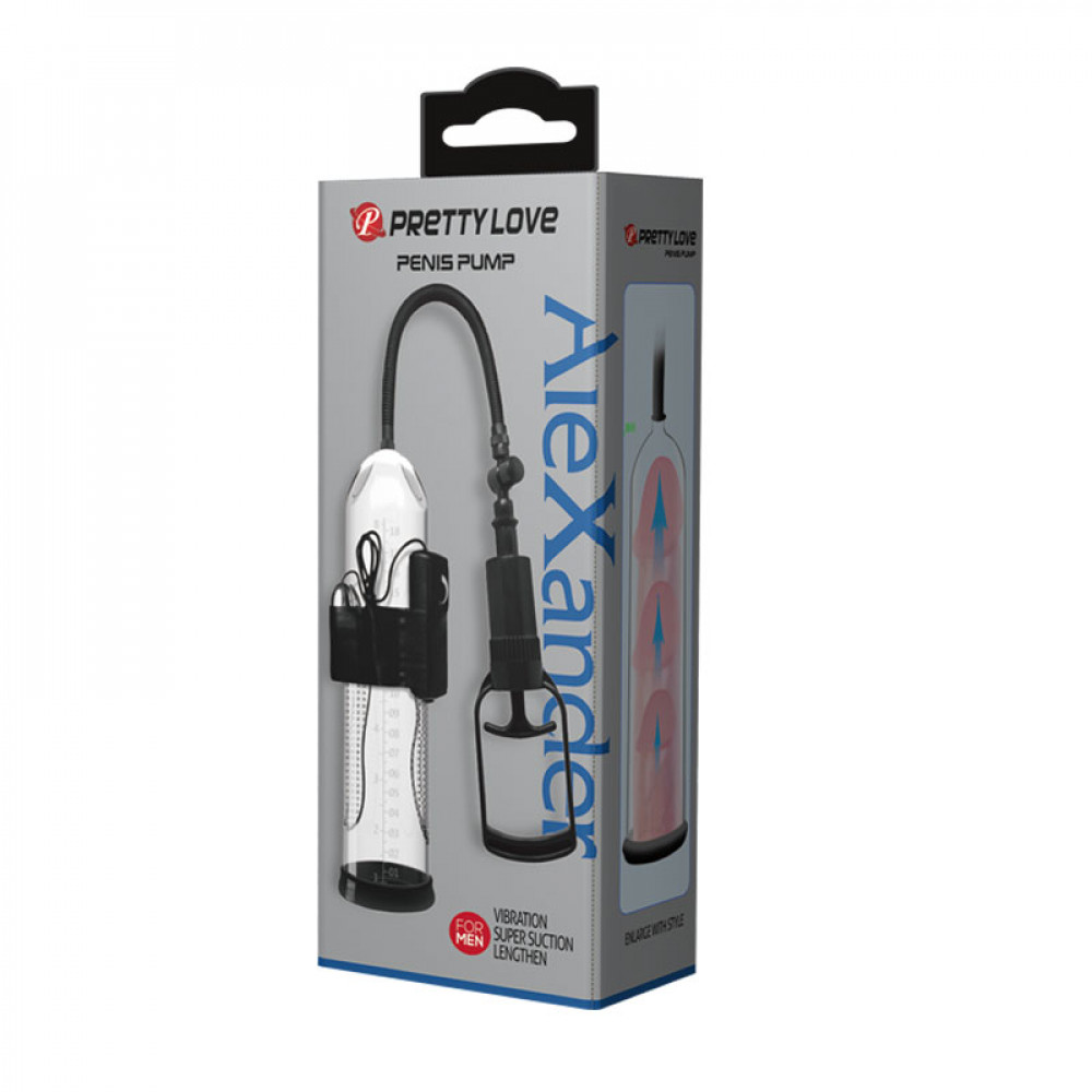Помпы - Помпа для пениса Pretty Love Alexander с вибрацией, 24.5 х 7.3 4