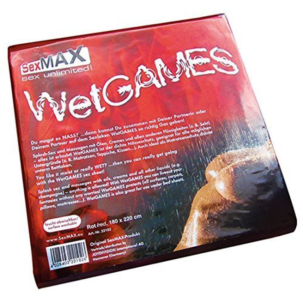 Секс игрушки - Простынь для массажа BDSM-Sex MAX WetGAMES Sex sheet, 180 x 220 cm, red